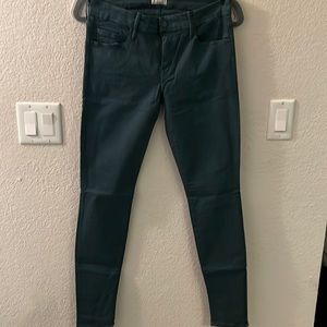 Emerald green straight legged pant